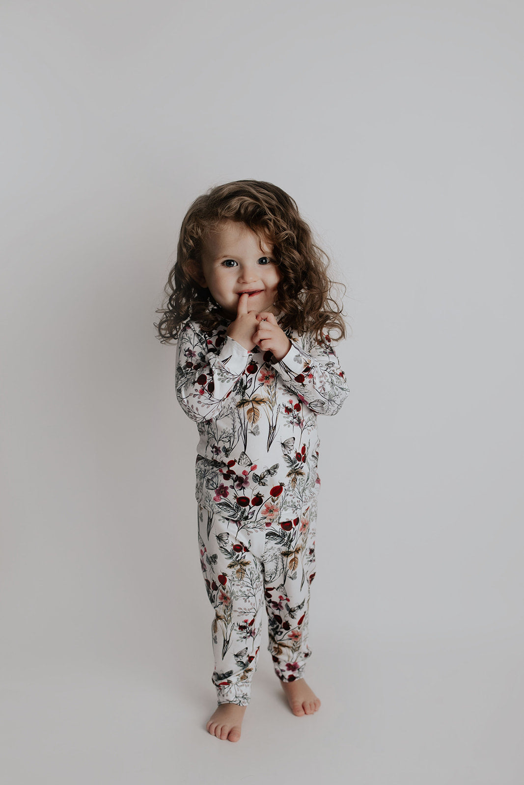 Three Little Tots Floral Girls Kids Pajamas