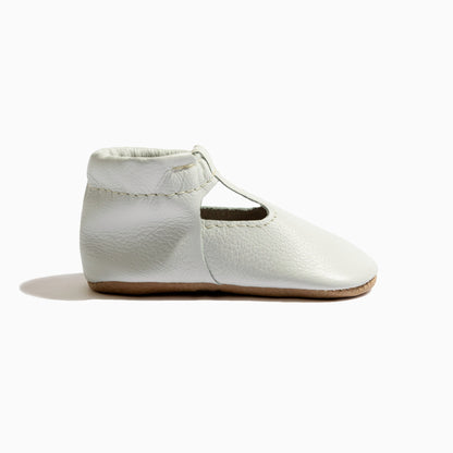 Freshly Picked Toasted Bright White T-Bar Baby Shoe
