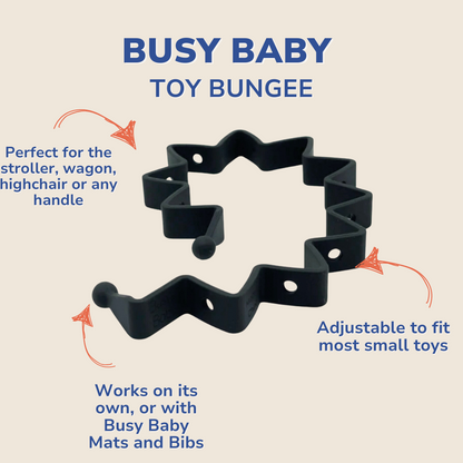 Busy Baby Toy Bungee Tether BLACK