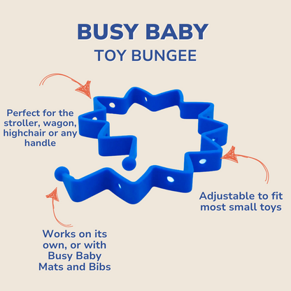 Busy Baby Toy Bungee Tether BLUE