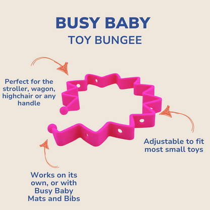 Busy Baby Toy Bungee Tether PINK