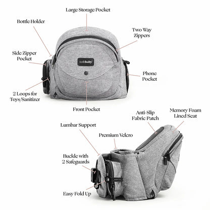 Tushbaby Hip Carrier - Ergonomic Baby Carrier & Hip Seat