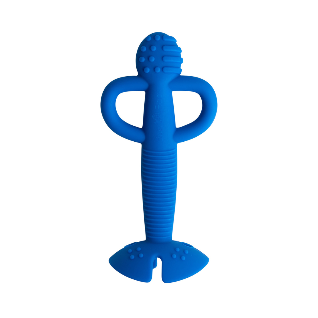 Busy Baby 2-in-1 Teether & Training Spoon BLUE