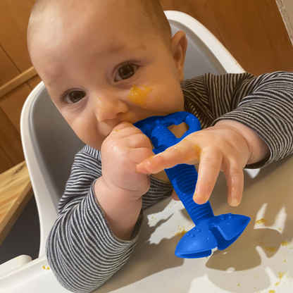 Busy Baby 2-in-1 Teether & Training Spoon BLUE