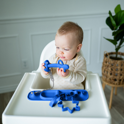 Busy Baby 2-in-1 Teether & Training Spoon BLUE