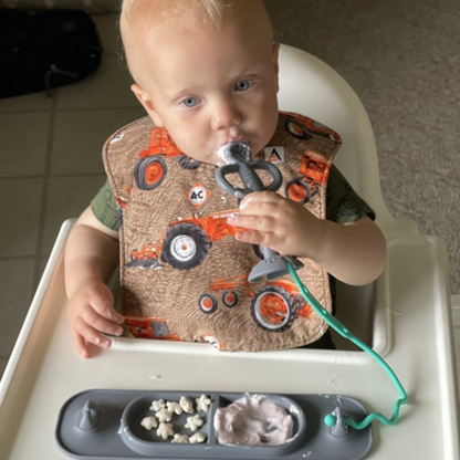 Busy Baby 2-in-1 Teether & Training Spoon PEWTER