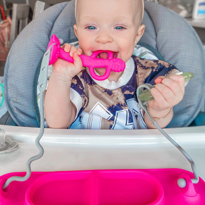 Busy Baby 2-in-1 Teether & Training Spoon PINK