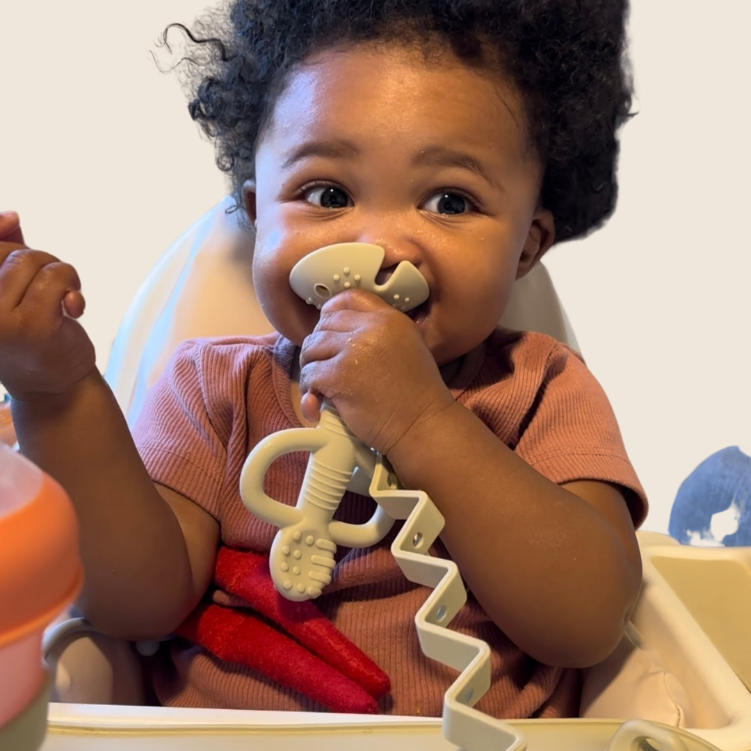 Busy Baby 2-in-1 Teether & Training Spoon TAN