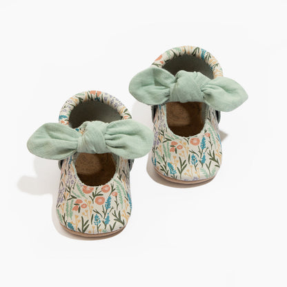 Freshly Picked Wallflower Knotted Bow Baby Shoe