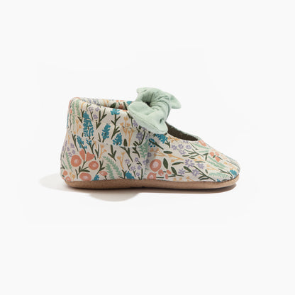 Freshly Picked Wallflower Knotted Bow Baby Shoe
