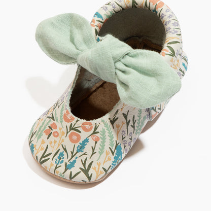 Freshly Picked Wallflower Knotted Bow Baby Shoe