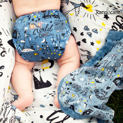 Kanga Care Bamboo Muslin Blanket - Baby: Wander (Reversible)