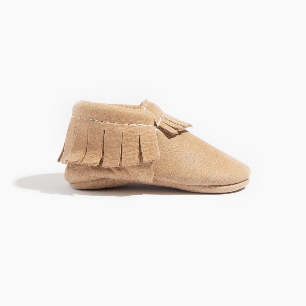 Freshly Picked Weathered Brown Moccasin Baby Shoe