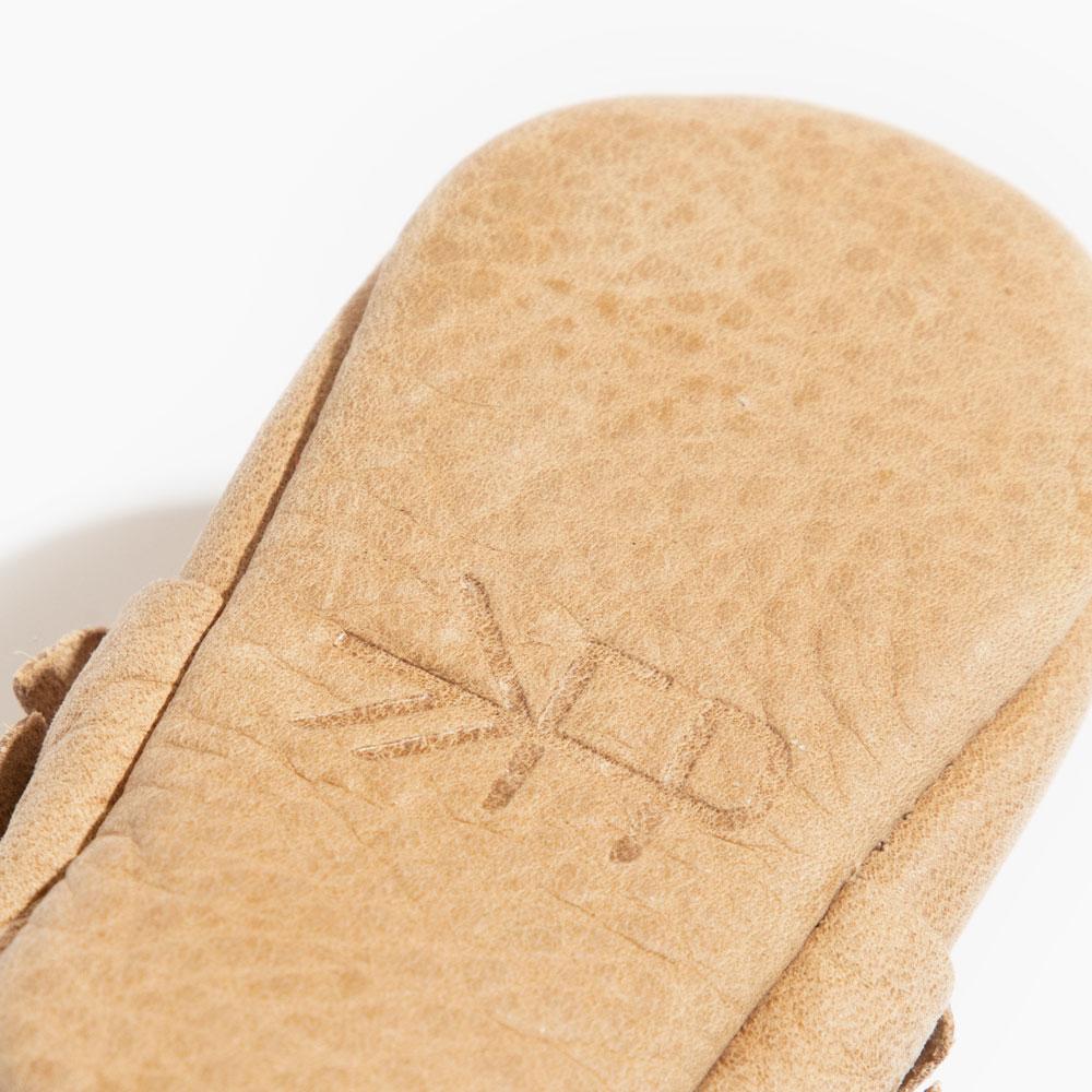 Freshly Picked Weathered Brown Moccasin Baby Shoe