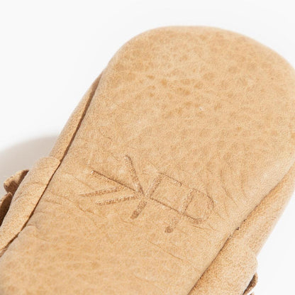 Freshly Picked Weathered Brown Moccasin Baby Shoe