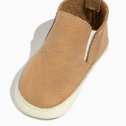 Freshly Picked Weathered Brown Slip On Baby Shoe