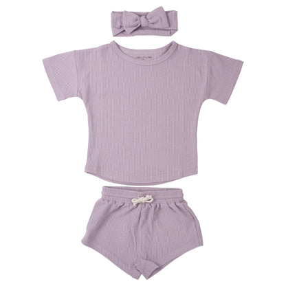 Three Little Tots Wild Orchid Waffle Set