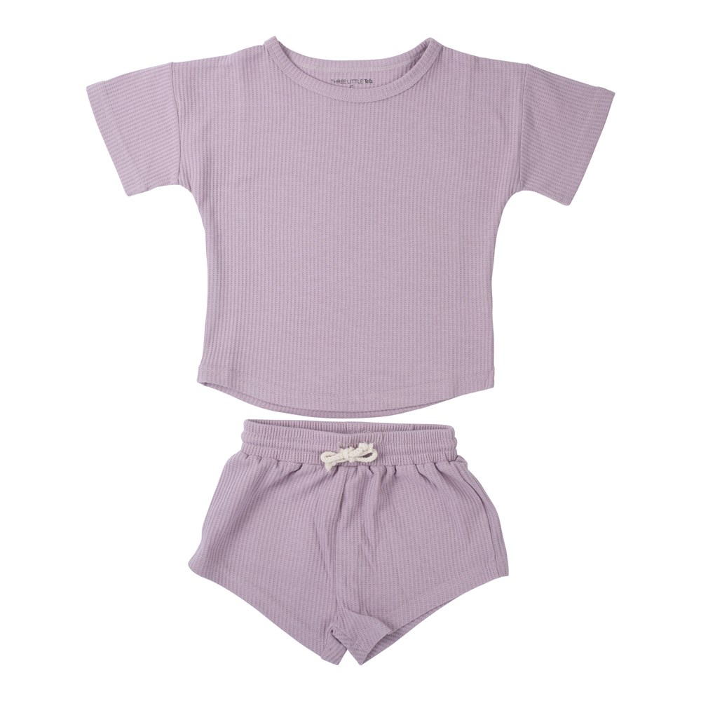 Three Little Tots Wild Orchid Waffle Set