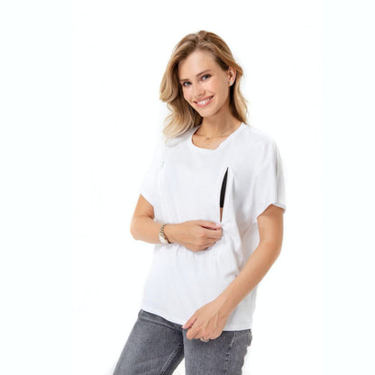 Accouchée Zip Up Maternity/Nursing T-Shirt