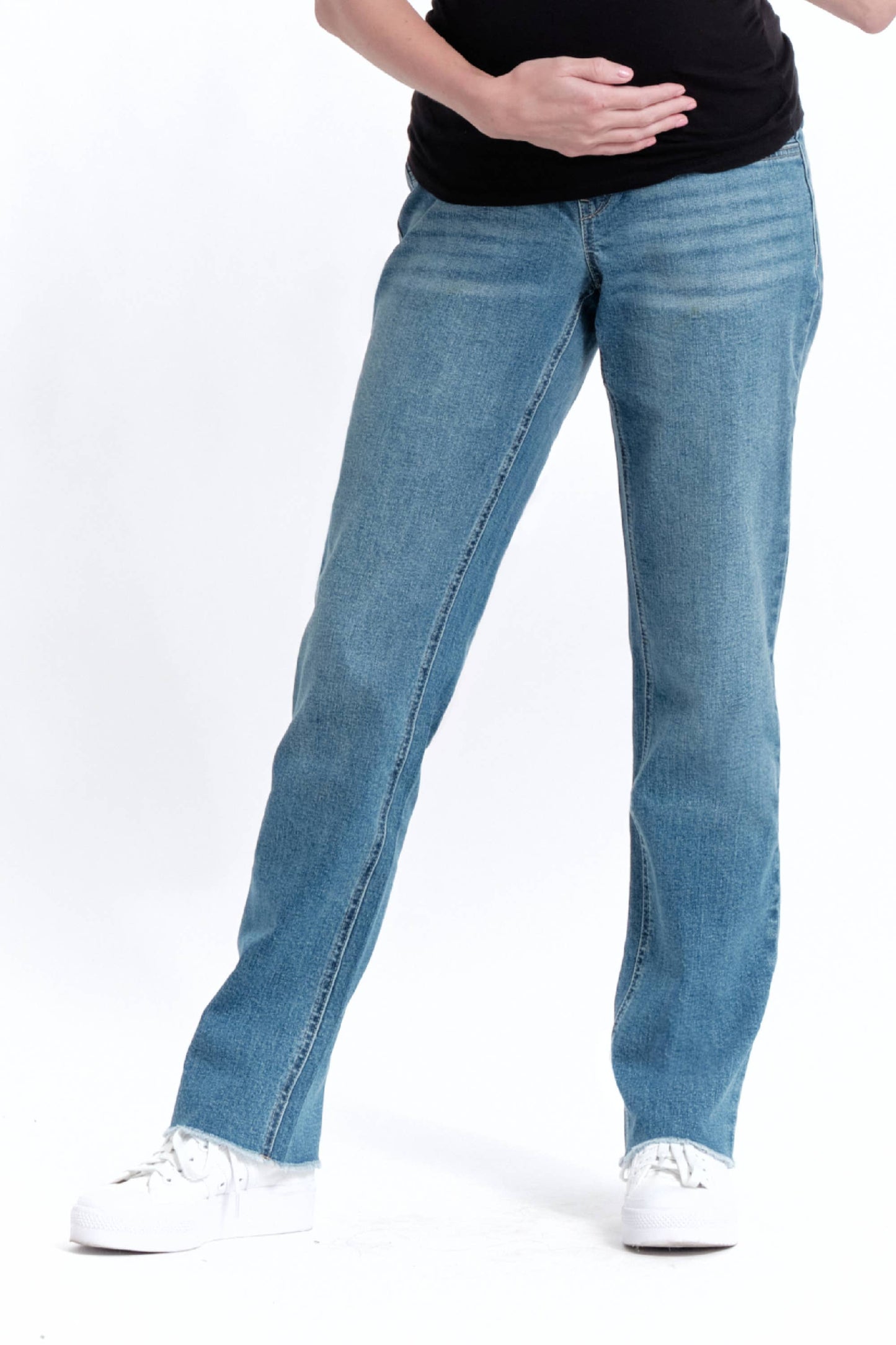 Maternity Straight Leg Jean w/ Bellyband
