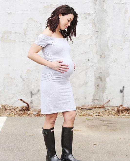 Grey Maternity Dress