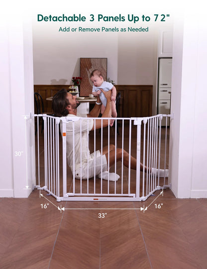 Babelio AdaptiZone | Extra Wide Safety Gate for Irregular Spaces