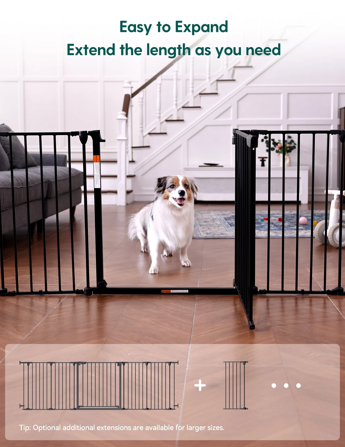 Babelio AdaptiZone | Extra Wide Safety Gate for Irregular Spaces
