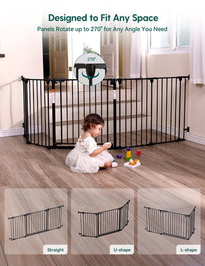 Babelio AdaptiZone | Extra Wide Safety Gate for Irregular Spaces