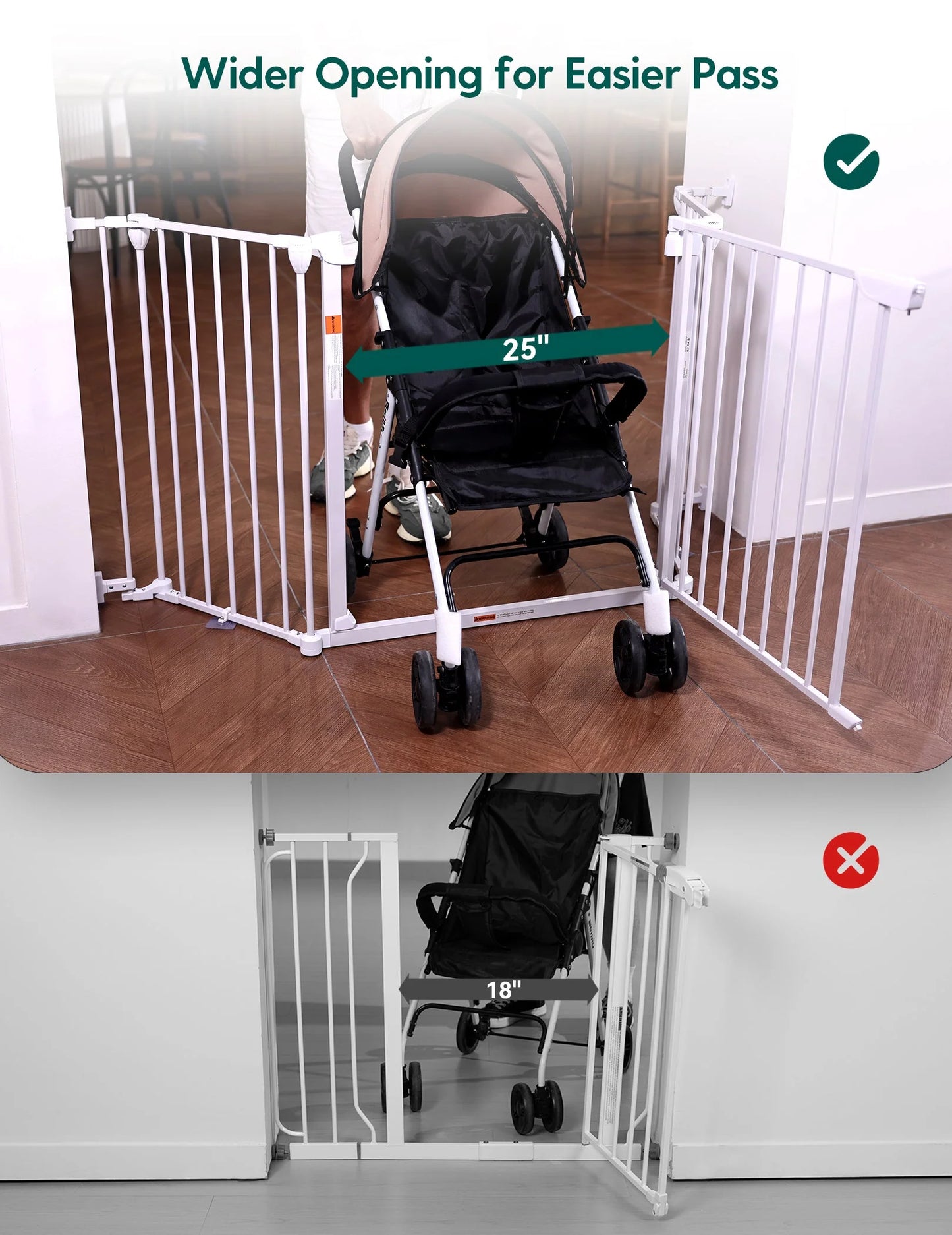 Babelio AdaptiZone | Extra Wide Safety Gate for Irregular Spaces