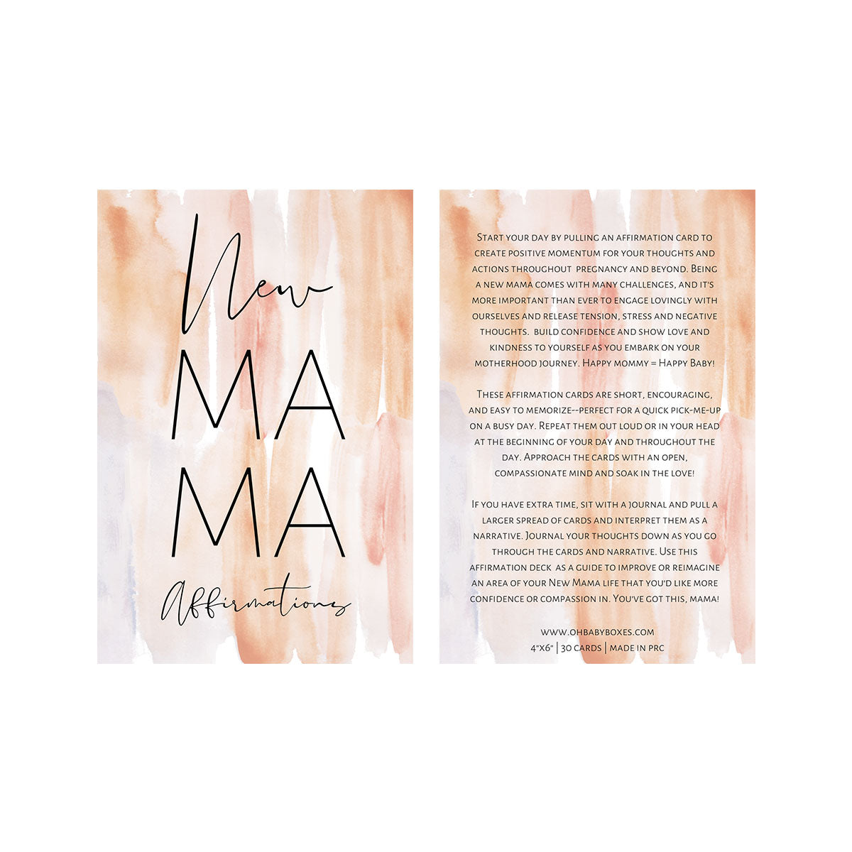 The Spoiled Mama Pregnancy Affirmation Cards - Daily Encouragement for Expecting Moms