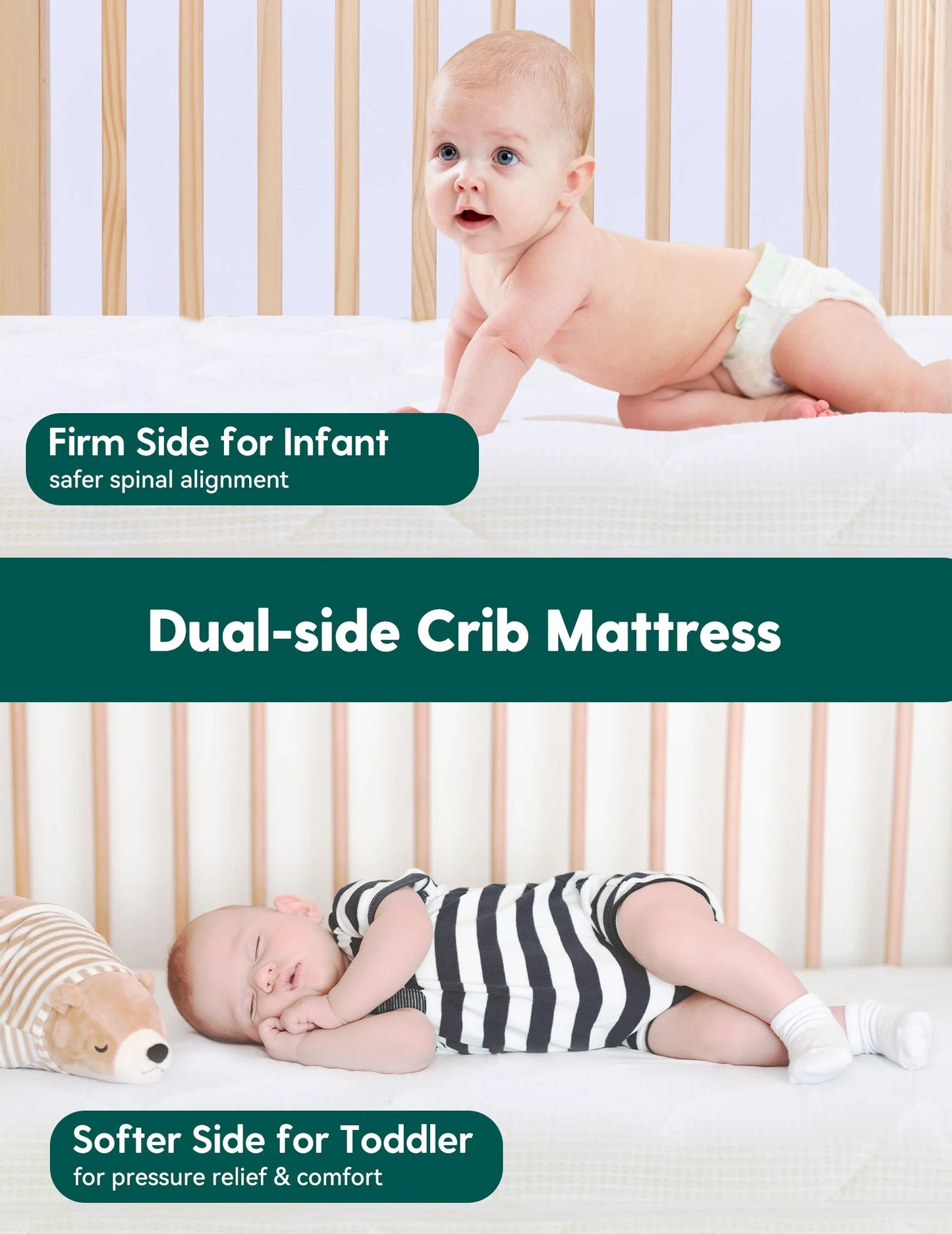 Babelio Air Nest | Ultra-Breathable 100% Washable Crib Mattress