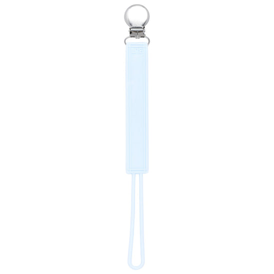 Three Little Tots Classic Baby Blue All Silicone One Piece Pacifier Clip