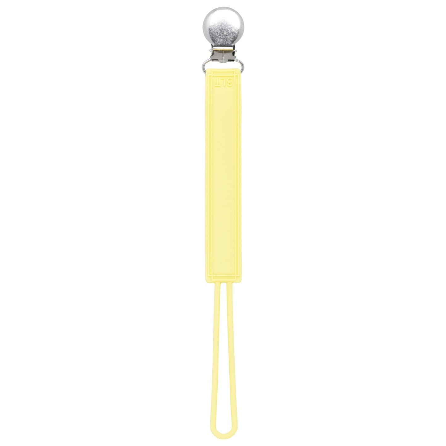 Three Little Tots Classic Baby Yellow All Silicone One Piece Pacifier Clip