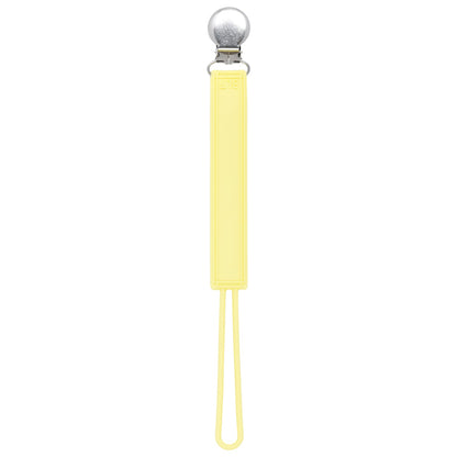 Three Little Tots Classic Baby Yellow All Silicone One Piece Pacifier Clip