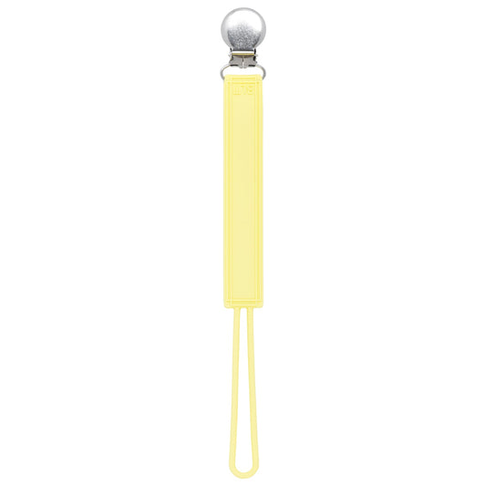 Three Little Tots Classic Baby Yellow All Silicone One Piece Pacifier Clip