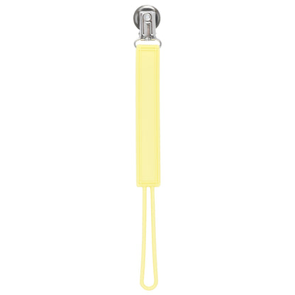 Three Little Tots Classic Baby Yellow All Silicone One Piece Pacifier Clip