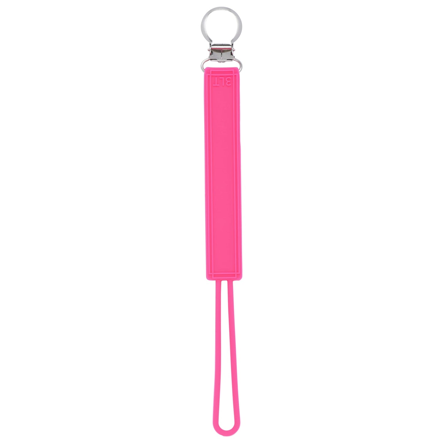 Three Little Tots Classic Hot Pink Barbie All Silicone One Piece Pacifier Clip