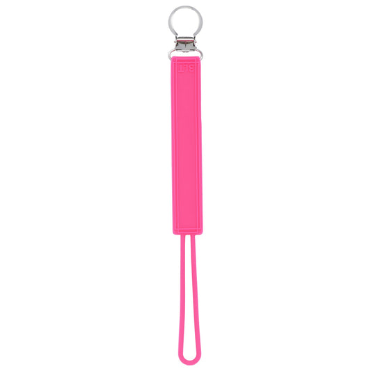 Three Little Tots Classic Hot Pink Barbie All Silicone One Piece Pacifier Clip