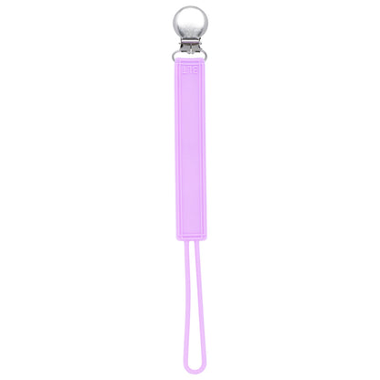 Three Little Tots Classic Lavender Purple Silicone One Piece Pacifier Clip