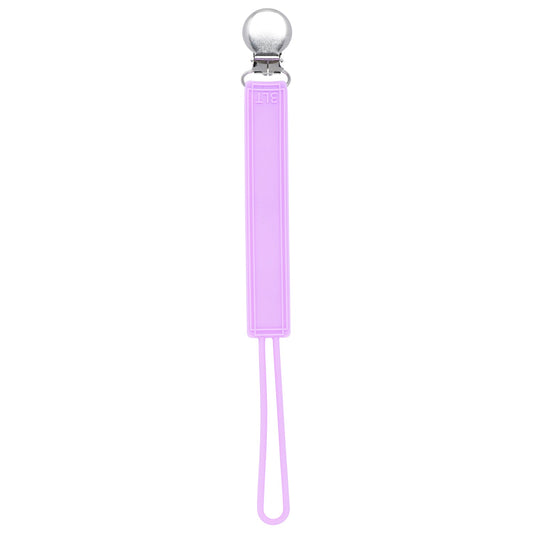 Three Little Tots Classic Lavender Purple Silicone One Piece Pacifier Clip