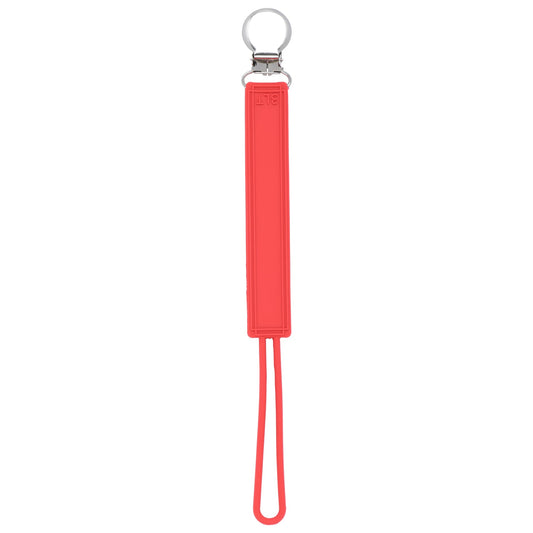 Three Little Tots Classic Red All Silicone One Piece Pacifier Clip