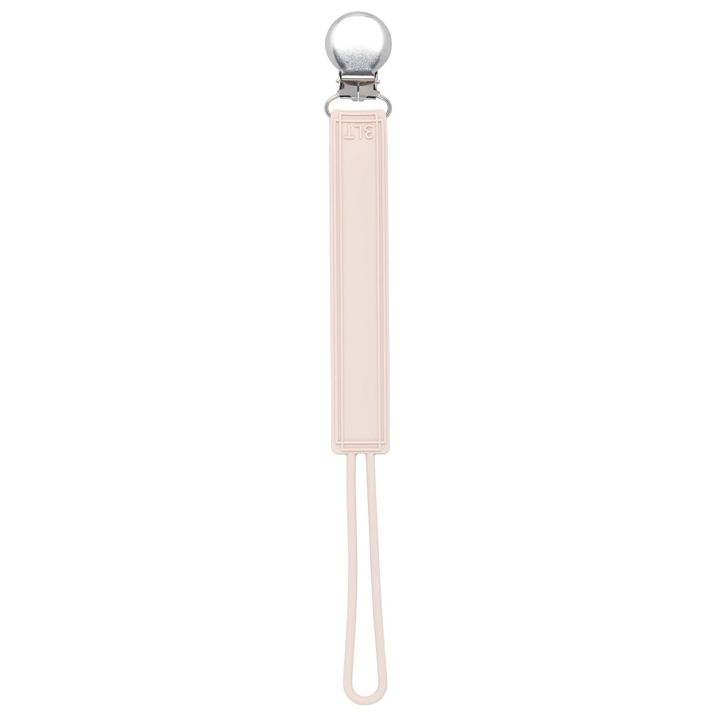 Three Little Tots Classic Tan Beige Neutral All Silicone One Piece Pacifier Clip