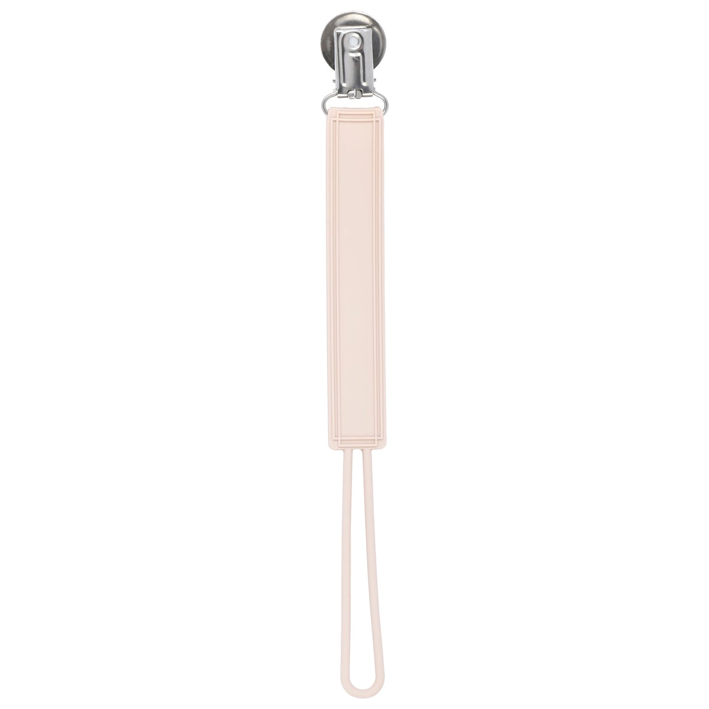 Three Little Tots Classic Tan Beige Neutral All Silicone One Piece Pacifier Clip