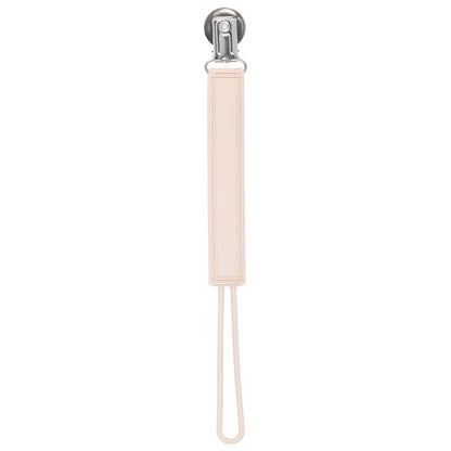 Three Little Tots Classic Tan Beige Neutral All Silicone One Piece Pacifier Clip