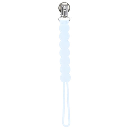 Three Little Tots Waverly Baby Blue All Silicone One Piece Pacifier Clip