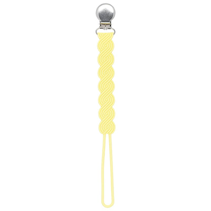 Three Little Tots Waverly Baby Yellow All Silicone One Piece Pacifier Clip