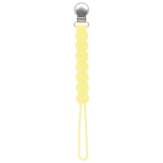 Three Little Tots Waverly Baby Yellow All Silicone One Piece Pacifier Clip