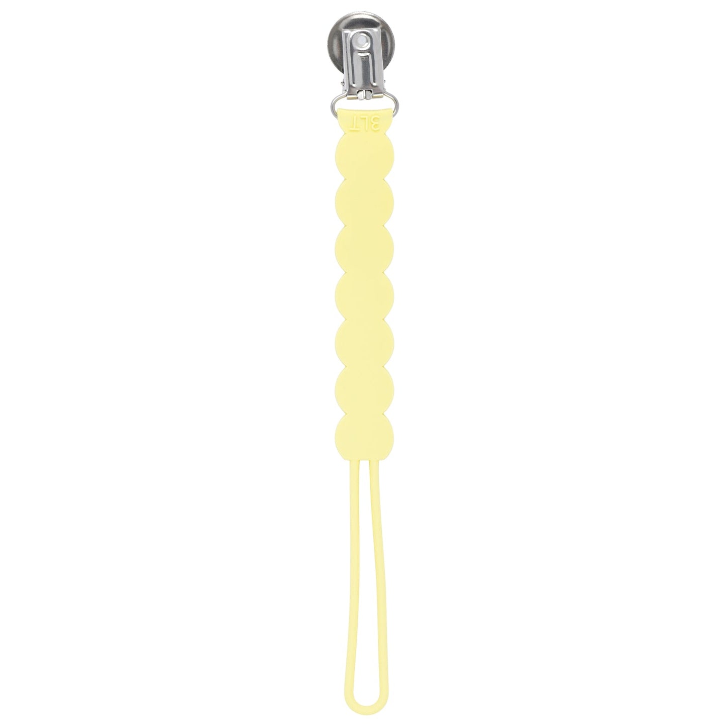 Three Little Tots Waverly Baby Yellow All Silicone One Piece Pacifier Clip