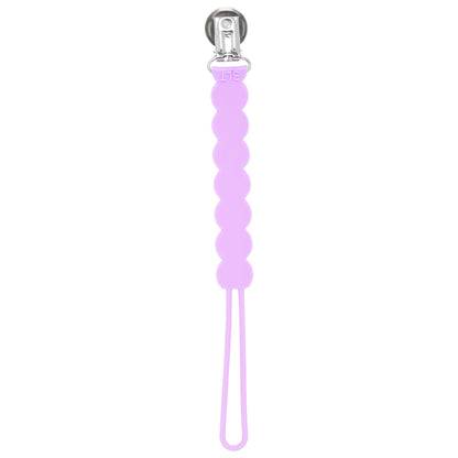 Three Little Tots Waverly Lavender Purple All Silicone One Piece Pacifier Clip