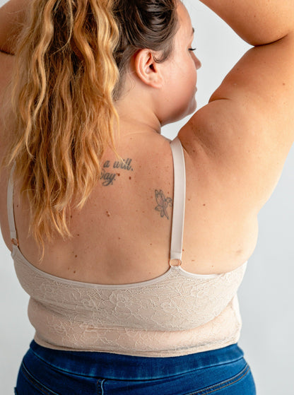 Davin & Adley [LACE BACK] Amelia Pumping & Nursing Crop Cami